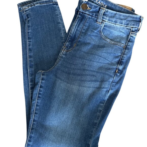 American Eagle Women's Next Level Stretch Curvy High Rise Jegging 10 Long - Picture 1 of 6